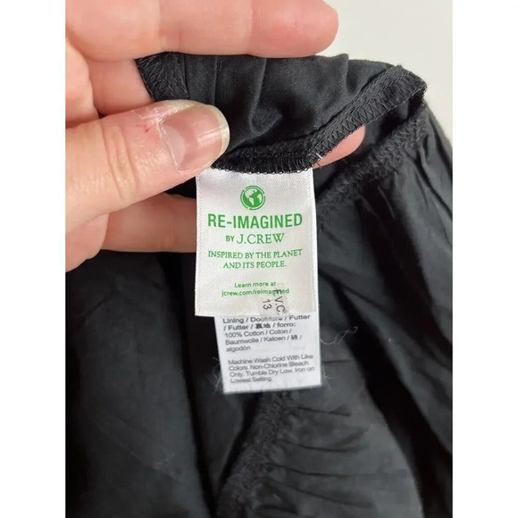 J. Crew Ruffle Sleeve Voile Dress Black Cotton V-Neck A-Line Plus Size XXL Women - Picture 7 of 9